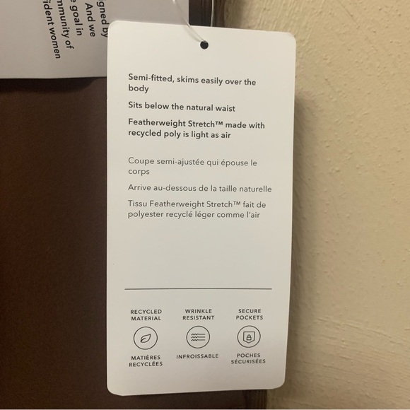 Athleta Brooklyn Ankle Pant Brown Size 8 Tall NWT New - Picture 12 of 14